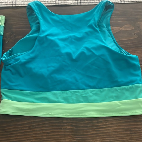 KIAVA Turquoise and Lime Women Swim One Piece - Picture 16 of 16